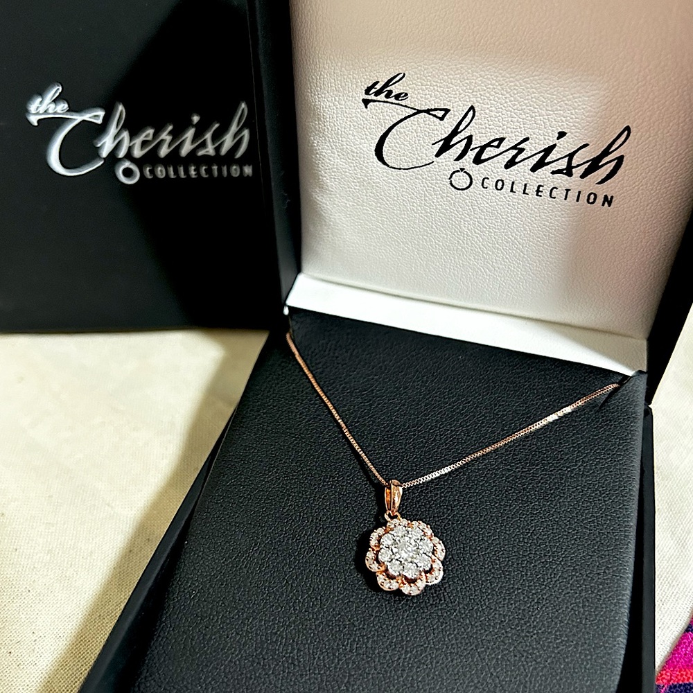 The Cherish Collection rose gold necklace